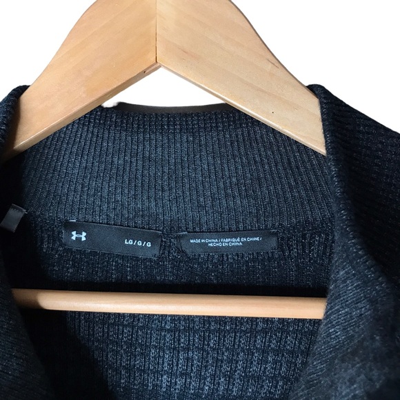 Under Armour UA 1/2 Zip Pullover Sweater Long Sleeve Heathered Grey Men's Large - Picture 4 of 9